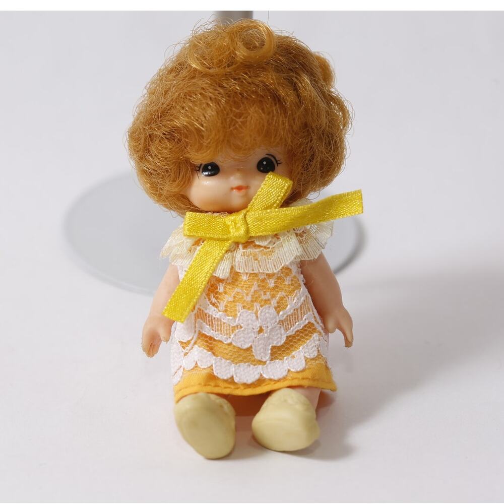 Takara Tomy Licca-chan Family Mini Doll in Yellow Dress Japanese ~260702-WH 1124